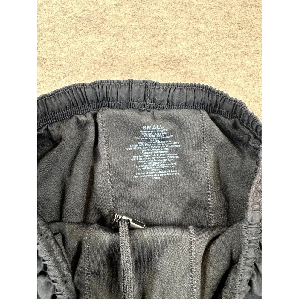 US Army Uniform Trunks Shorts Mens S Black Physical Fitness Drawstring Surfing